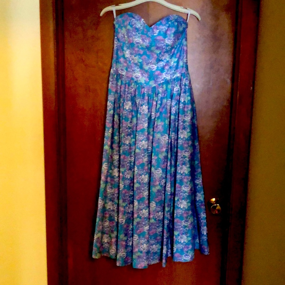 Laura Ashley strapless dress